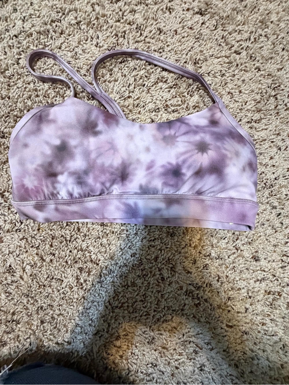 lululemon athletica Tie-Dye Purple Flow Y Nulu Bra